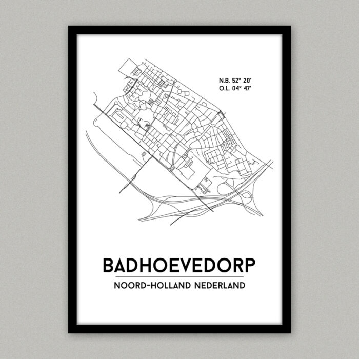Badhoevedorp plattegrond poster