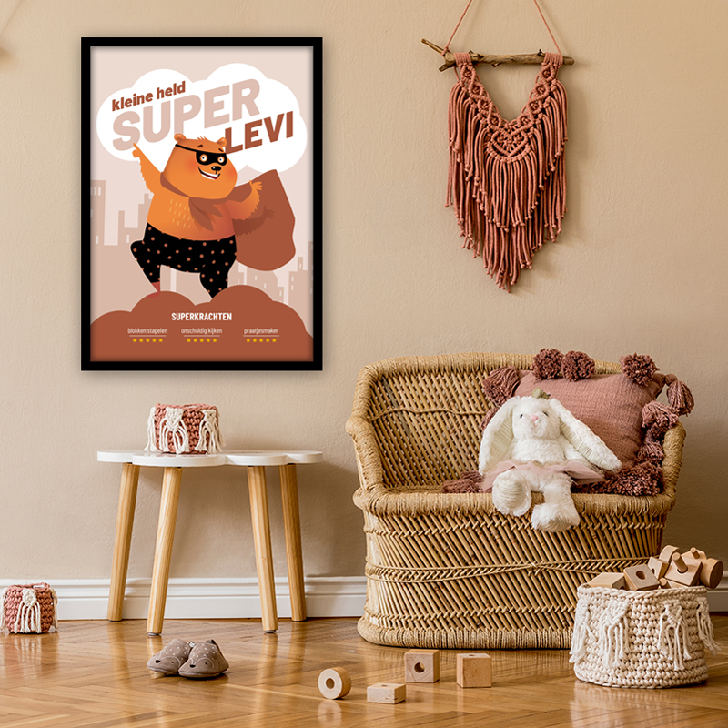 Superhelden naamposter Beer - Afbeelding 3