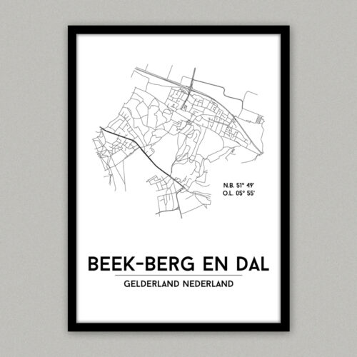 Beek-Berg en Dal plattegrond poster