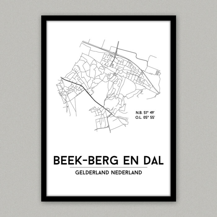 Beek-Berg en Dal plattegrond poster