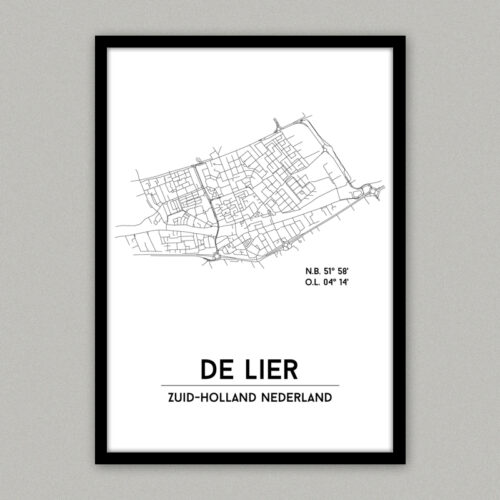 De Lier plattegrond poster