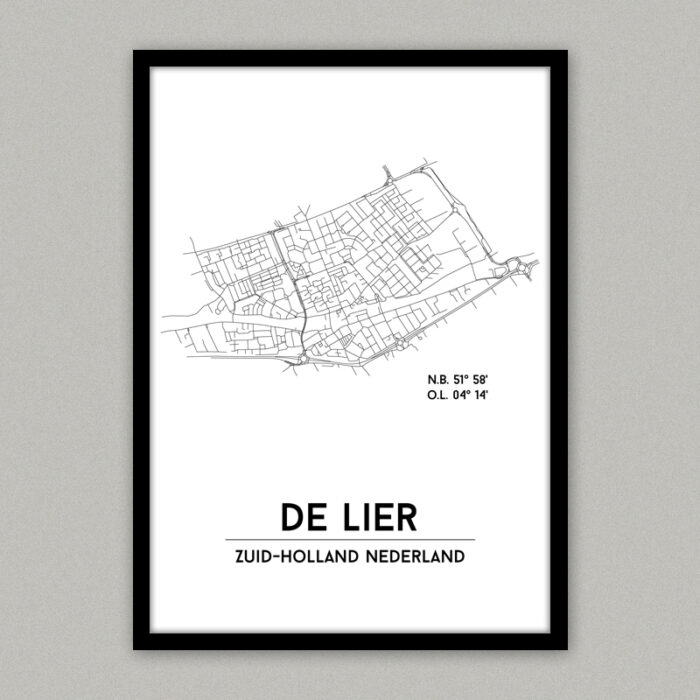 De Lier plattegrond poster