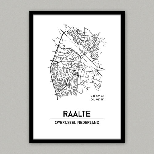 Raalte plattegrond poster