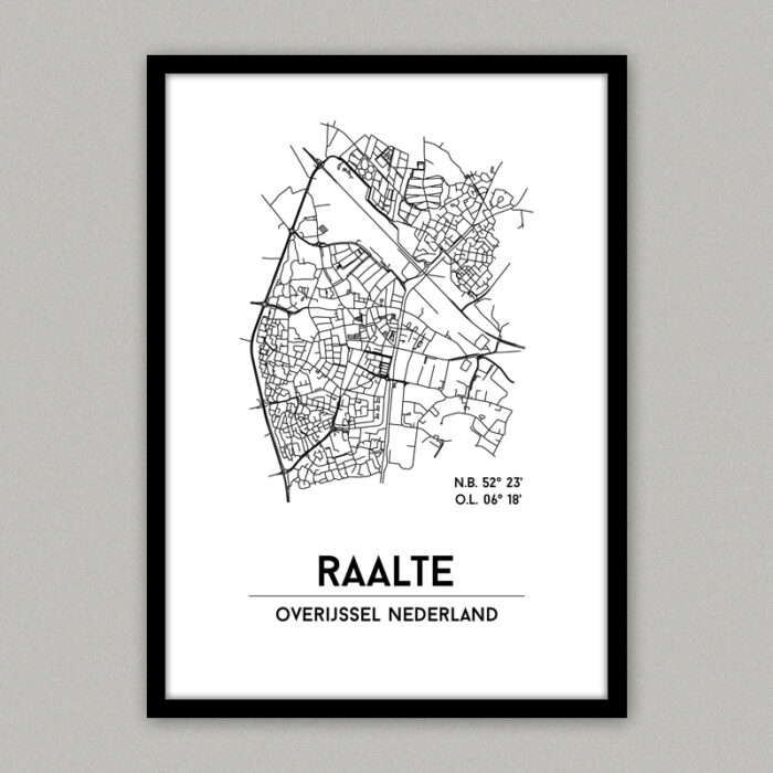 Raalte plattegrond poster