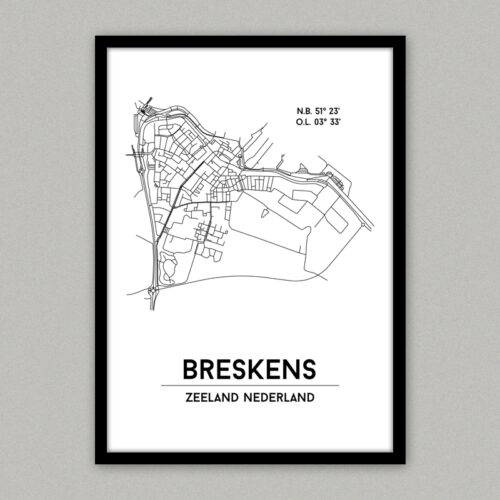 Breskens plattegrond poster