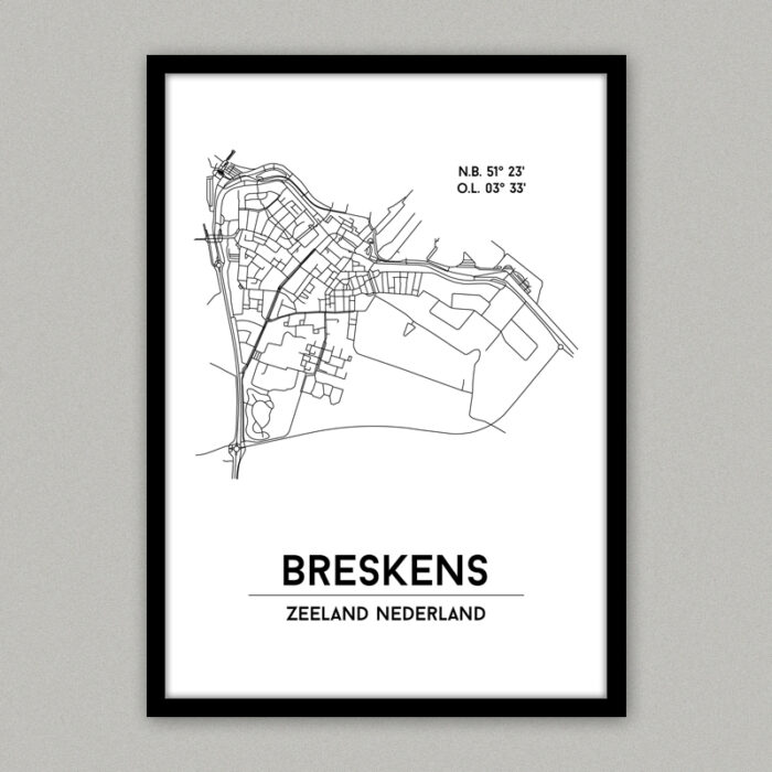 Breskens plattegrond poster
