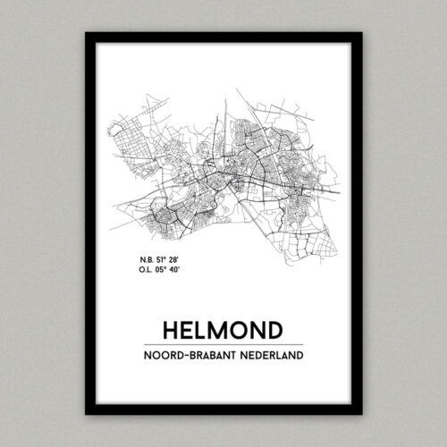 Helmond plattegrond poster