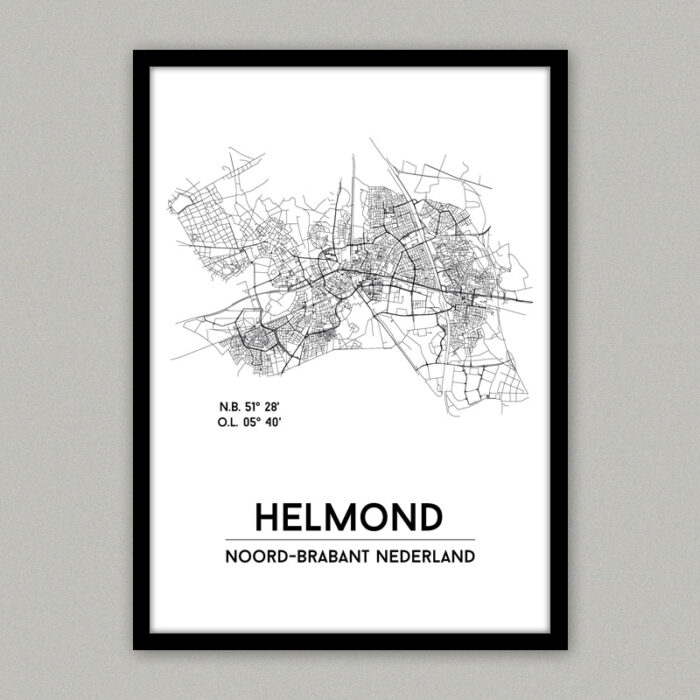 Helmond plattegrond poster