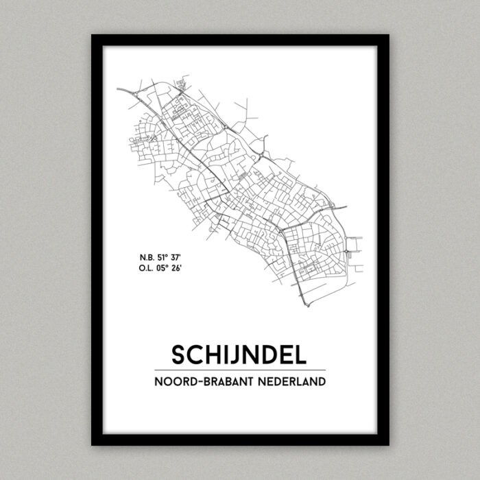 Schijndel plattegrond poster