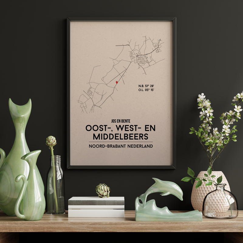 Oost- West en Middelbeers city poster - Afbeelding 3