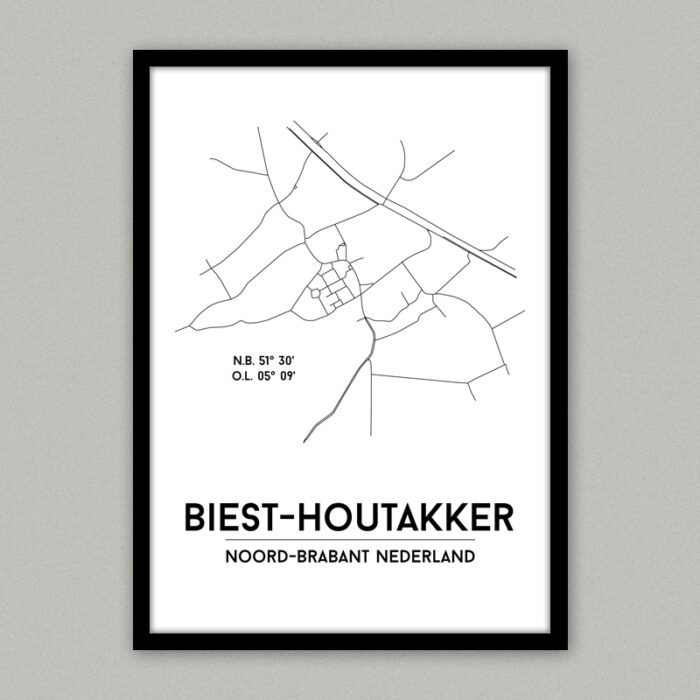 Biest-Houtakker plattegrond poster