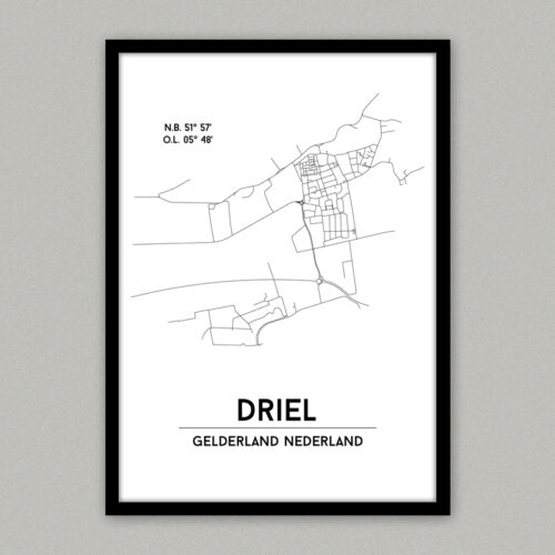 Driel plattegrond poster