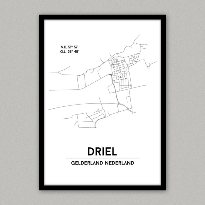 Driel plattegrond poster