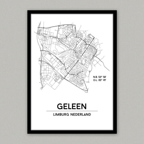 Geleen plattegrond poster