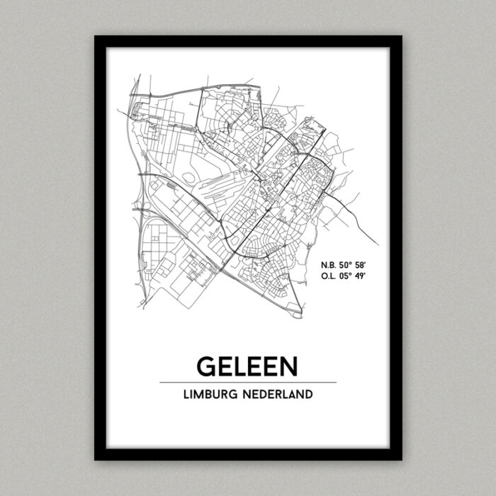 Geleen plattegrond poster