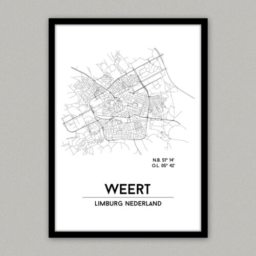 Weert plattegrond poster