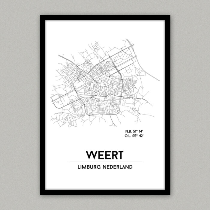 Weert plattegrond poster