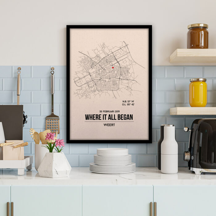 Weert plattegrond poster