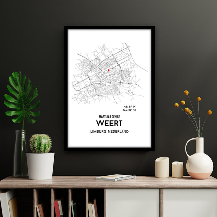 Weert plattegrond poster