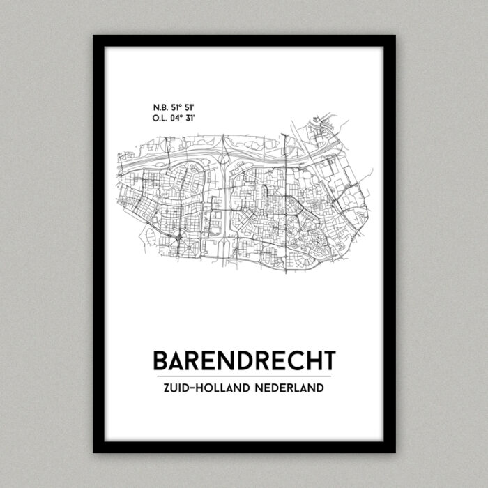 Barendrecht plattegrond poster