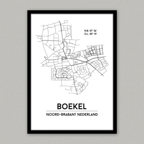 Boekel plattegrond poster