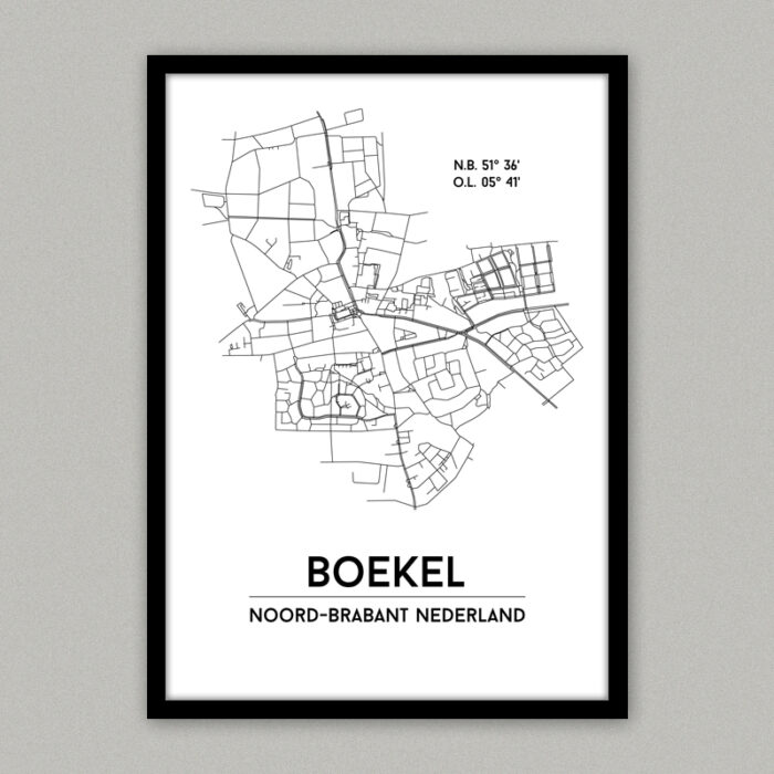 Boekel plattegrond poster