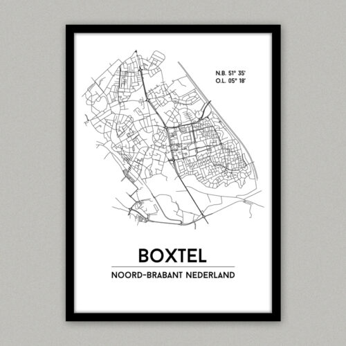 Boxtel plattegrond poster