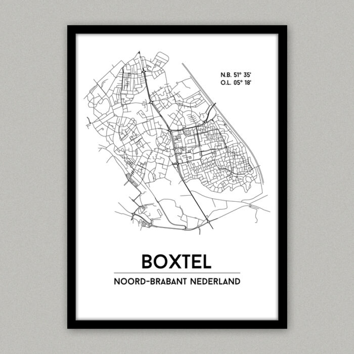 Boxtel plattegrond poster