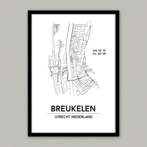 Breukelen plattegrond poster