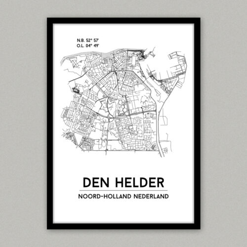 Den Helder plattegrond poster