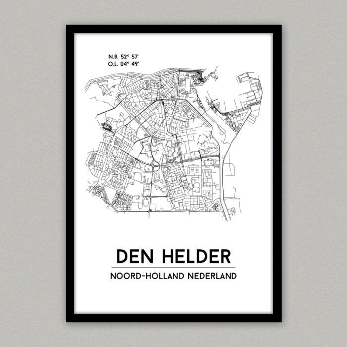 Den Helder plattegrond poster