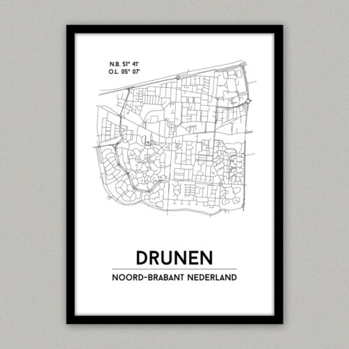 Drunen plattegrond poster