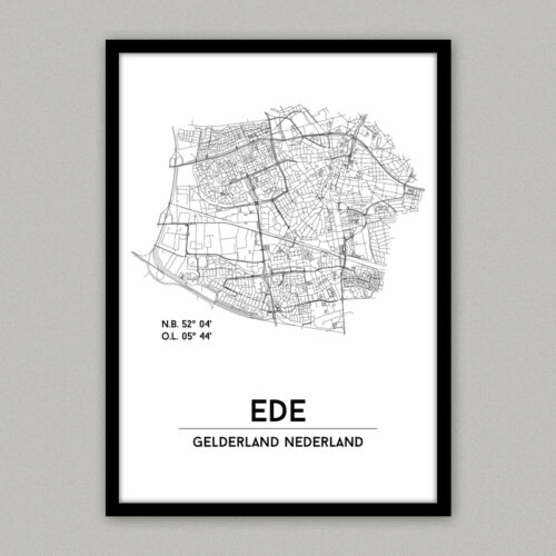 Ede plattegrond poster