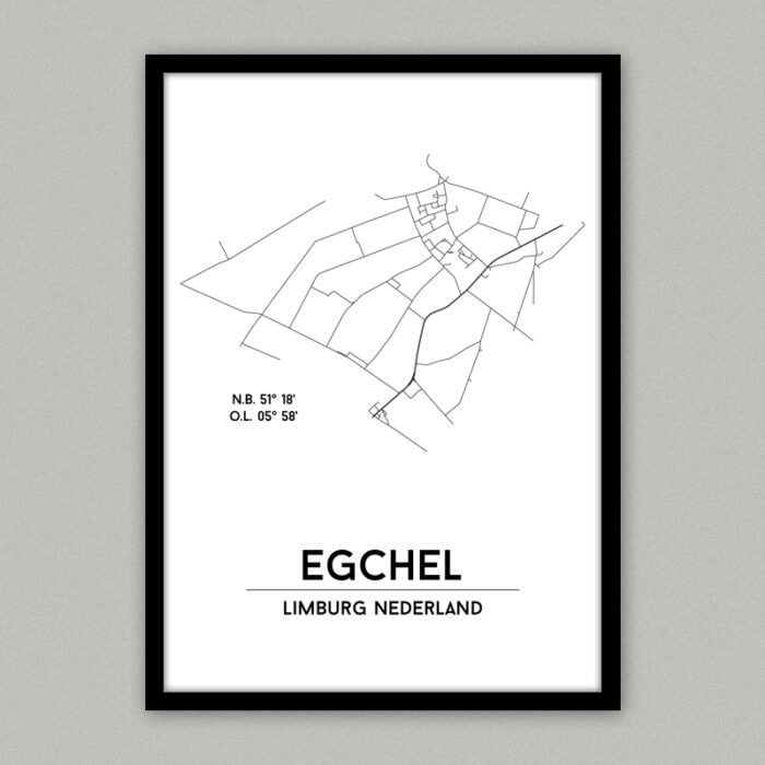 Egchel plattegrond poster