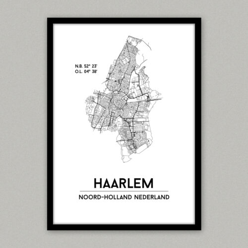 Haarlem plattegrond poster