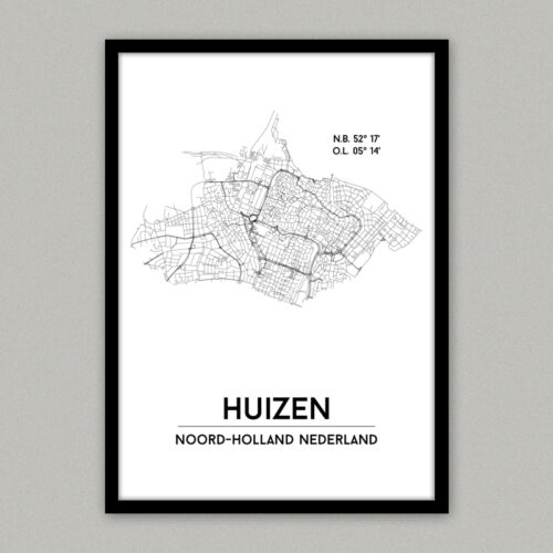 Huizen plattegrond poster
