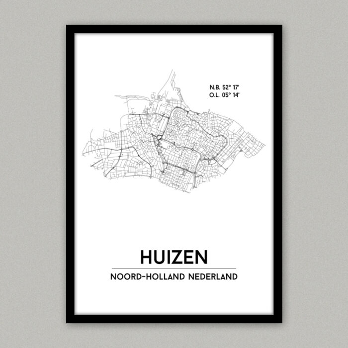 Huizen plattegrond poster