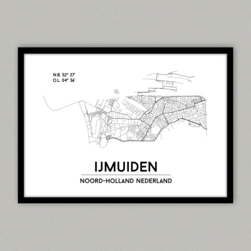 IJmuiden plattegrond poster