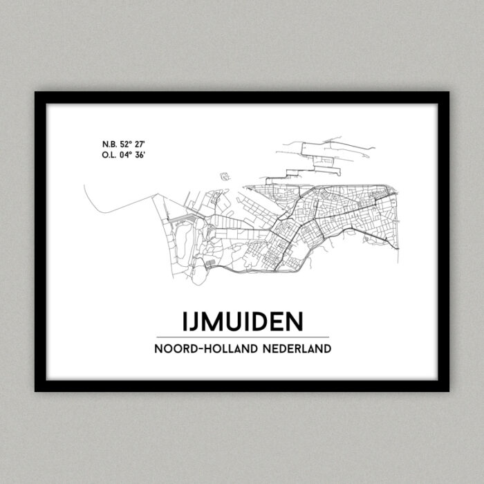 IJmuiden plattegrond poster