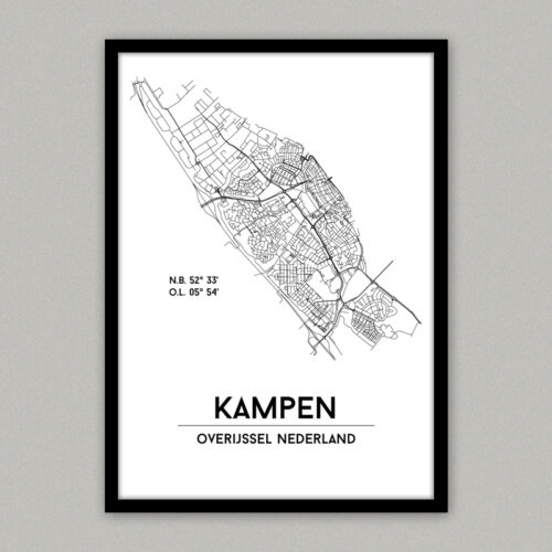Kampen plattegrond poster