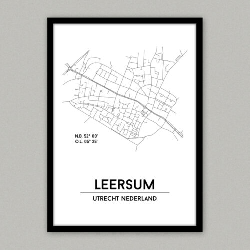 Leersum plattegrond poster