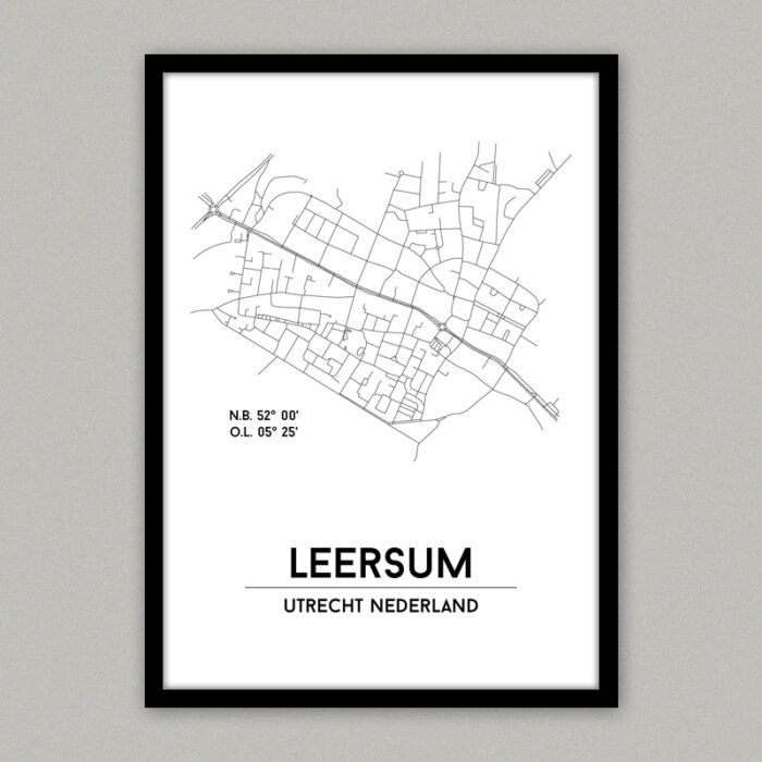 Leersum plattegrond poster