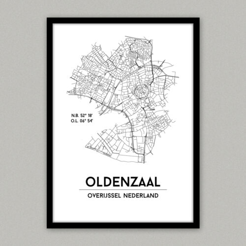 Oldenzaal plattegrond poster