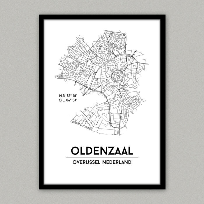 Oldenzaal plattegrond poster