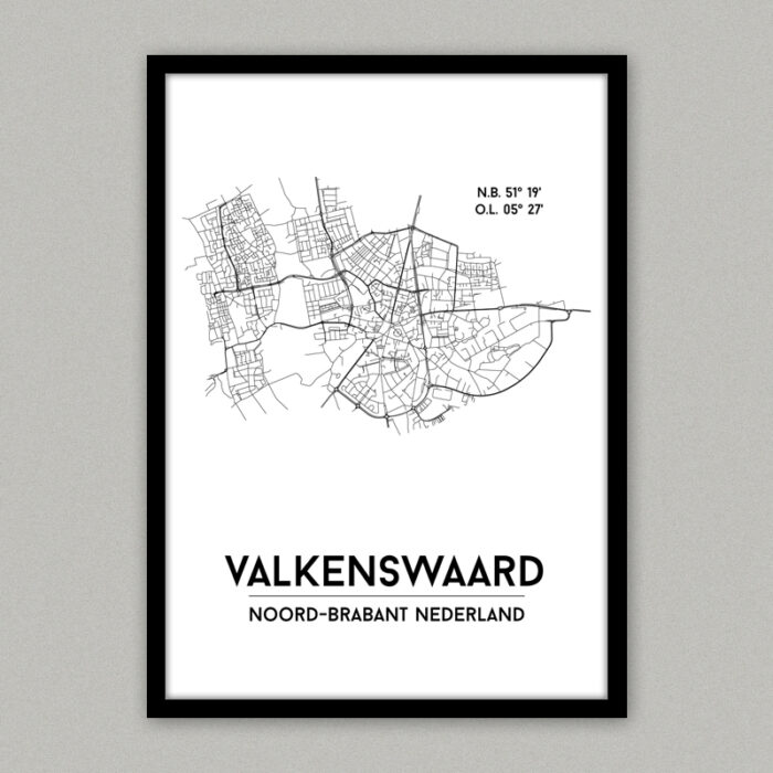 Valkenswaard plattegrond poster