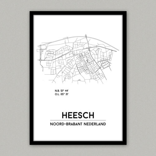 heesch plattegrond poster