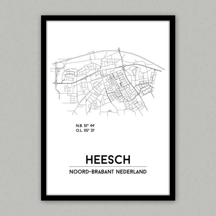heesch plattegrond poster
