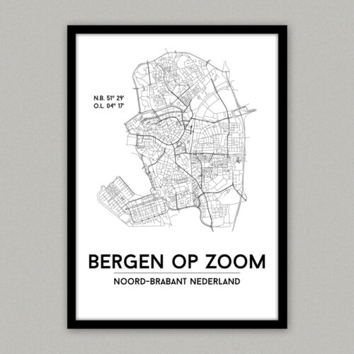 bergen op zoom plattegrond poster