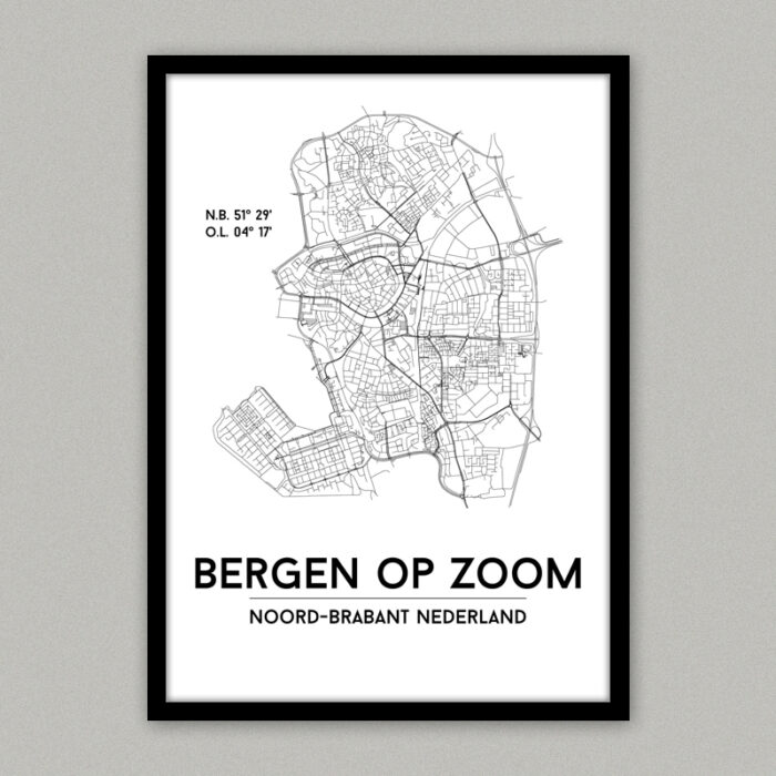 bergen op zoom plattegrond poster