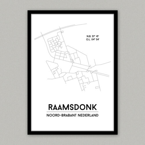 raamsdonk plattegrond poster